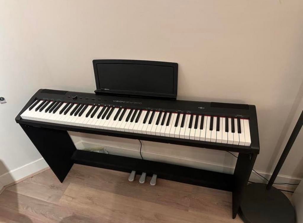 VISIONKEY-200 Digital Piano, Chair and Headphones, Muziek en Instrumenten, Ophalen, Zo goed als nieuw, Zwart