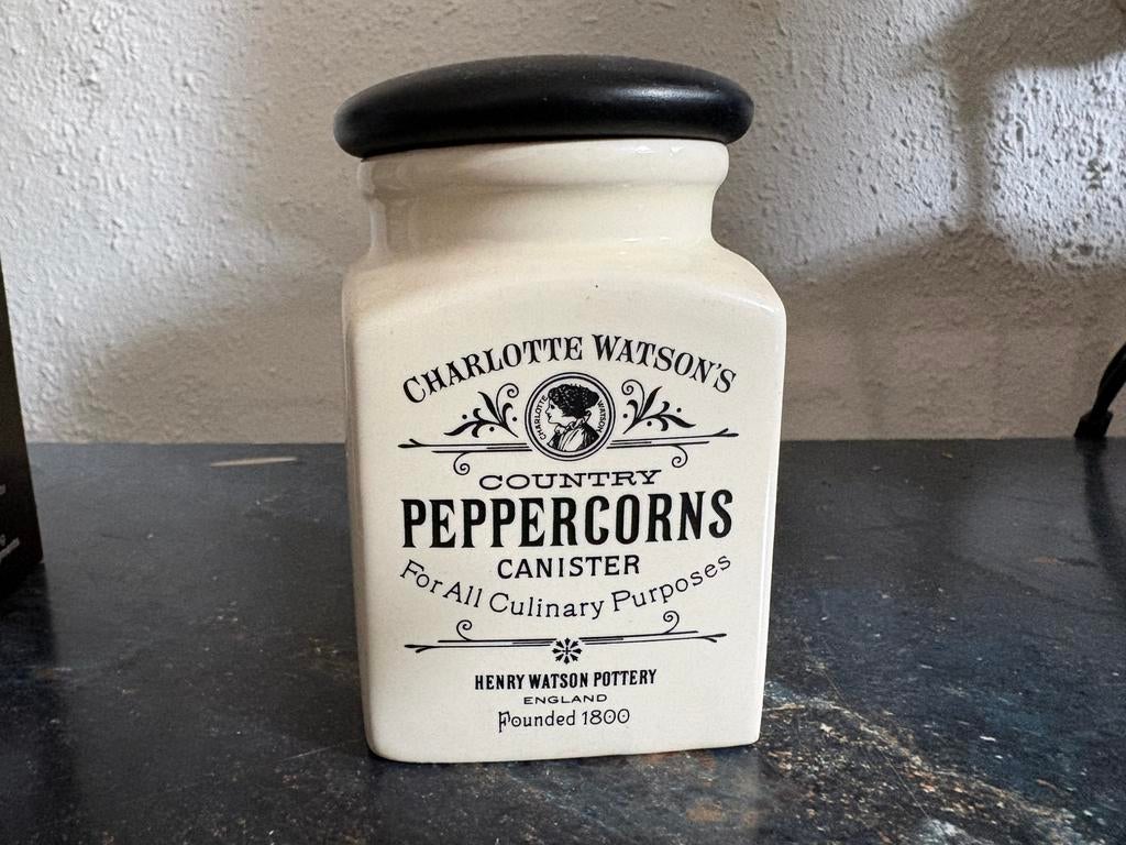 Charlotte Watson’s peppercorns canister, Huis en Inrichting, Ophalen, Zo goed als nieuw