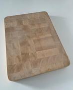 Massief houten snijplank, hakblok, kops hout., Ophalen of Verzenden, Gebruikt