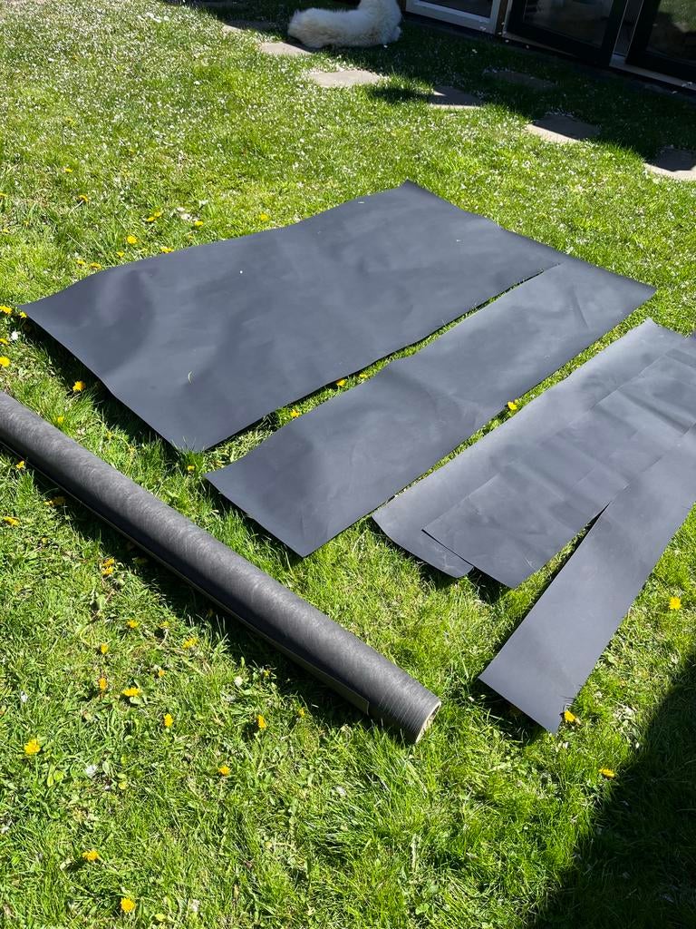 Gevelfolie Morgo Fassade zwart UV-werend (restanten), Ophalen, Nieuw, 10 tot 15 m², Folie