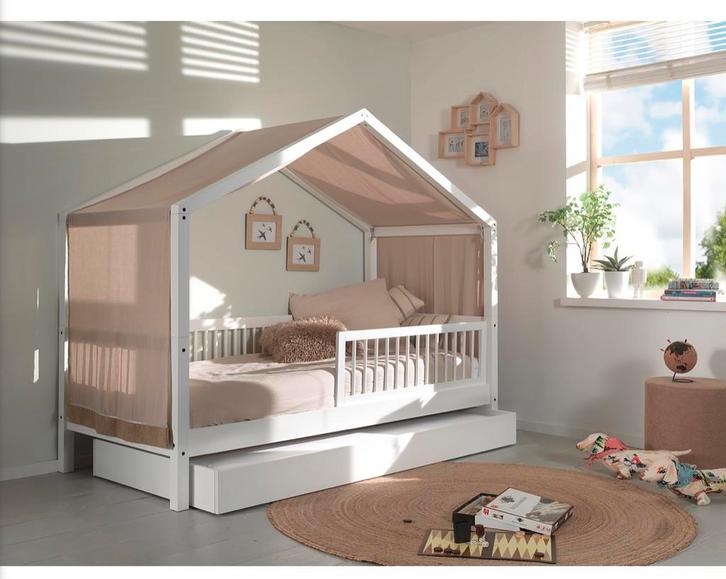 NIEUW Vipack Forrest Huisbed, Kinderen en Baby's, Kinderkamer | Bedden, Nieuw, Lattenbodem, Ophalen