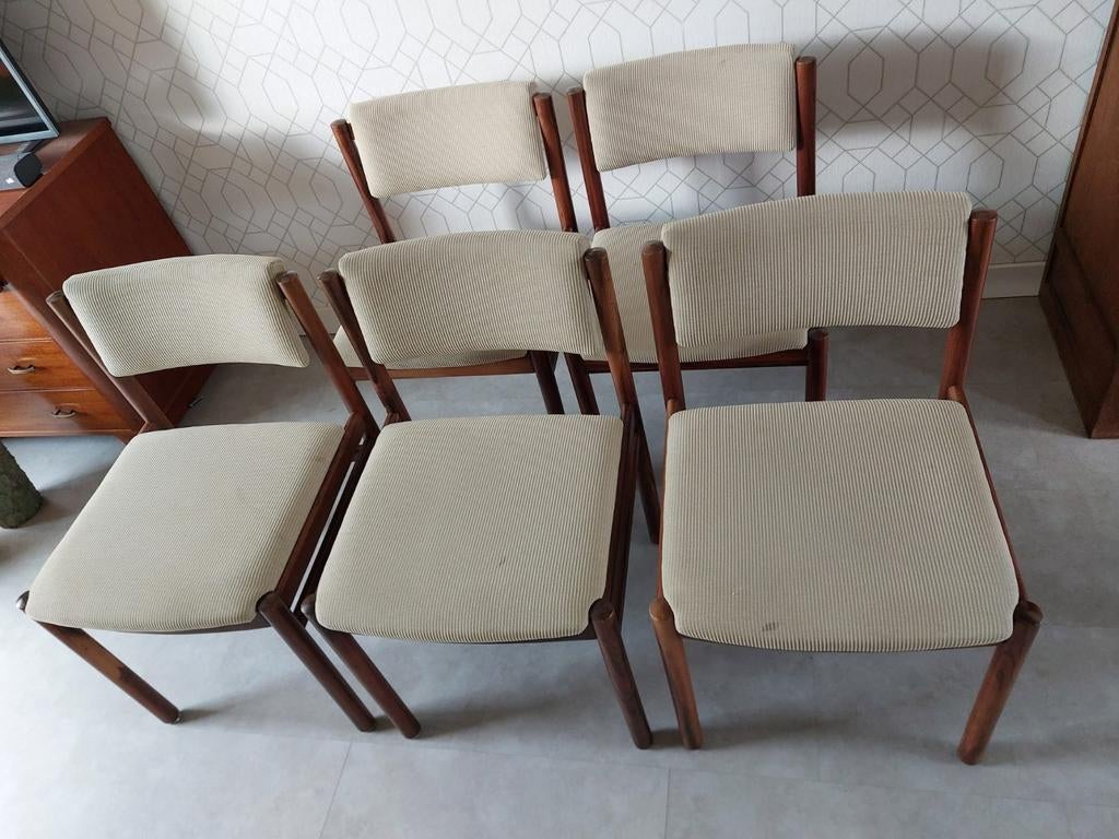 Vintage stoelen palissander hout, Verzamelen, Retro, Ophalen, Huis en Inrichting