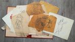 A493-70 Oude tekeningen Map met schetsen, Ophalen of Verzenden