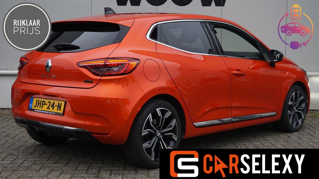 Renault Clio 1.6 E-Tech Hybrid Automaat 145PK Techno, Stof, Gebruikt, Euro 6, Met garantie (alle)