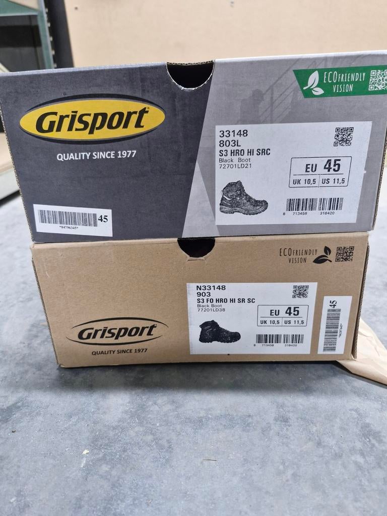 Grisport, Maat 45 nieuw in doos! PRIJS PER PAAR!, Ophalen of Verzenden, Nieuw, Zwart, Werkschoenen