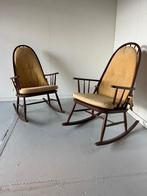Schommelstoelen (vintage, fauteuils), Huis en Inrichting, Stoelen, Ophalen, Gebruikt, Twee, Bruin