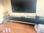 Zwart zwevend tv-meubel, Ophalen, Overige materialen, Gebruikt, 200 cm of meer