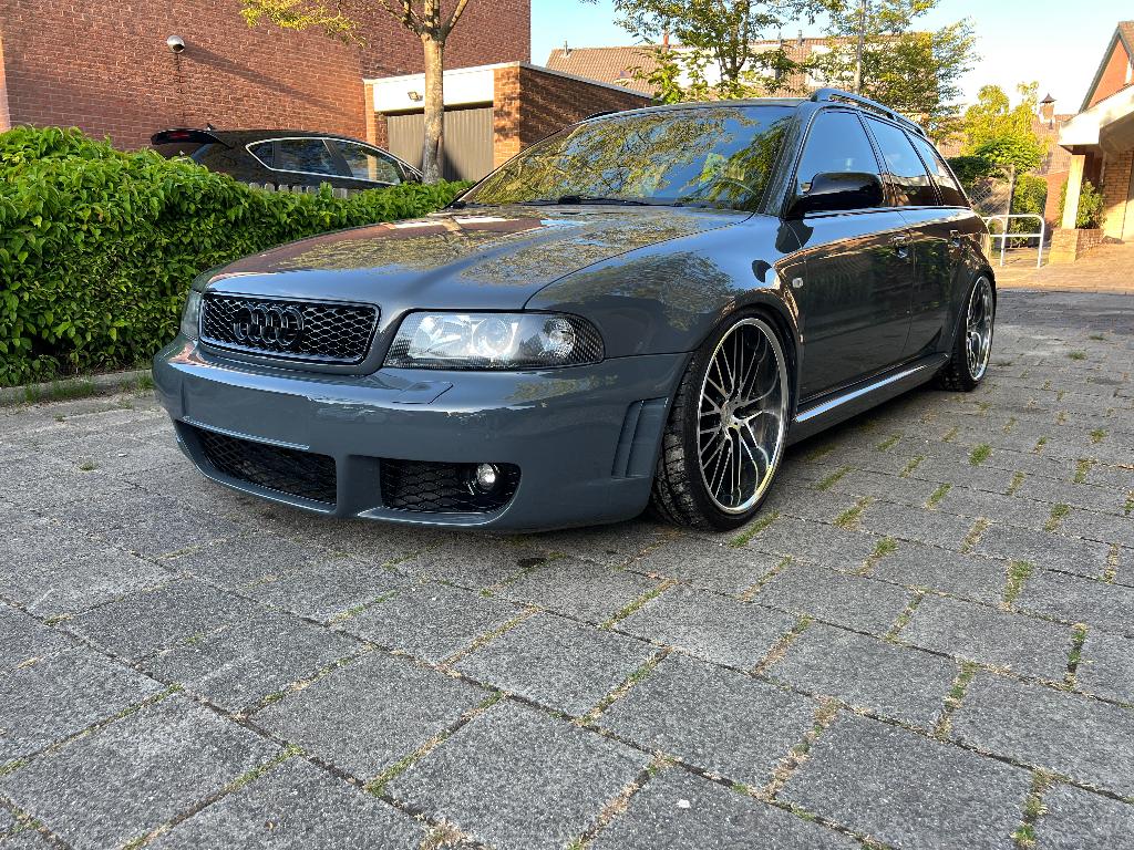 Audi RS4/S4 B5, Auto's, Zwart, Leder, Stationwagon, Handgeschakeld
