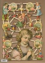 Kindertjes met ovale schilderijtjes Poëzie Plaatjes 7242, Ophalen of Verzenden