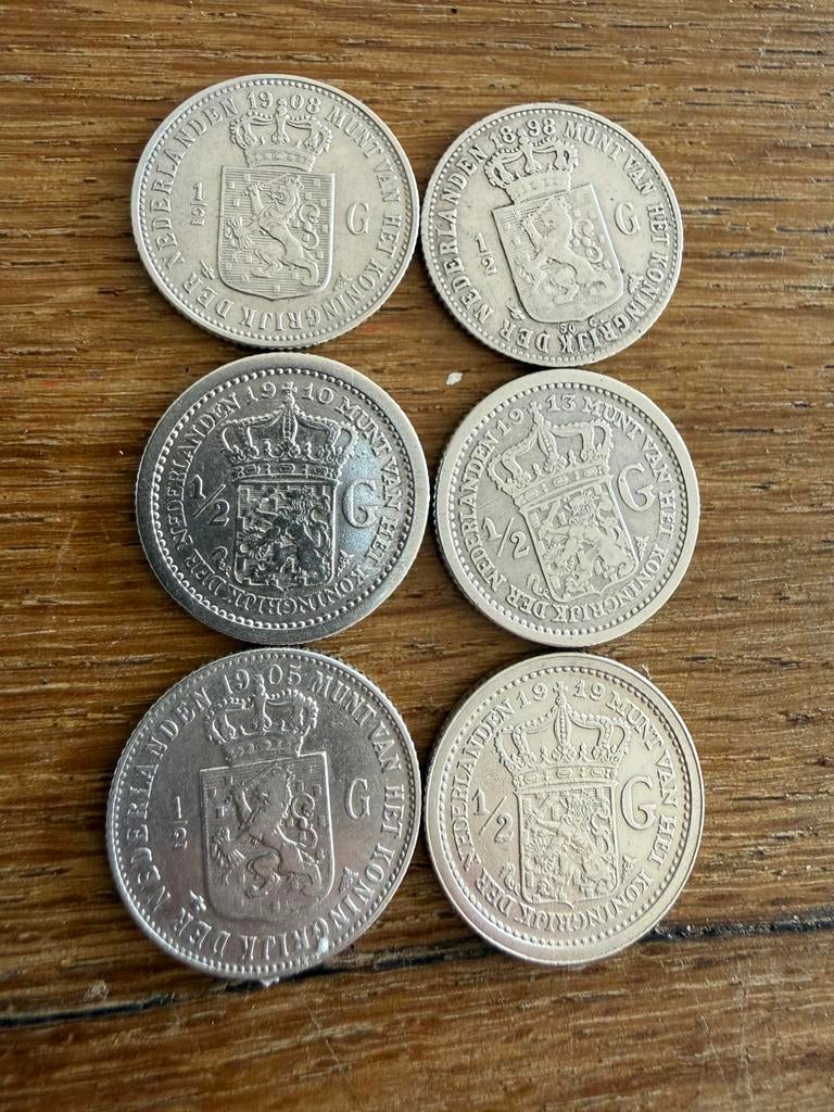 Zilveren Nederlandse munten Wilhelmina – 1898 t/m 1940, Postzegels en Munten, Munten | Nederland, Ophalen of Verzenden, Koningin Wilhelmina