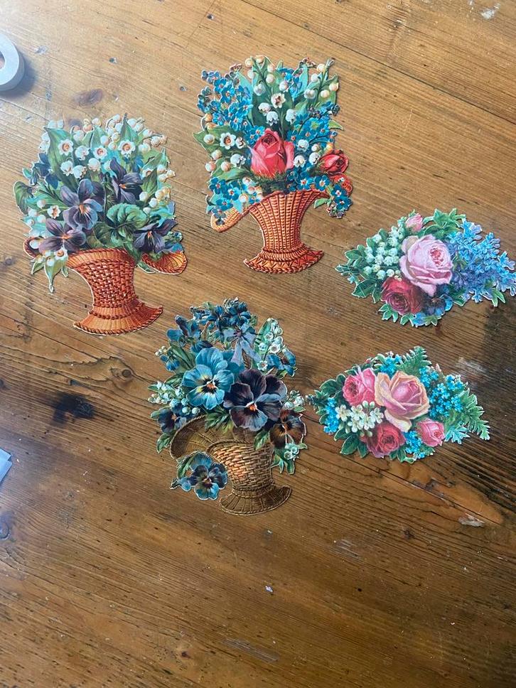 Grote collectie oude/antieke poëzieplaatjes, Verzamelen, Poesieplaatjes, Ophalen of Verzenden