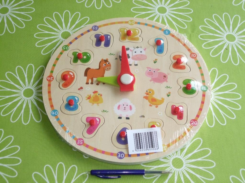 Nieuw in seal: Playtive houten klok puzzel, Kinderen en Baby's, Speelgoed | Educatief en Creatief, Ophalen of Verzenden, Nieuw