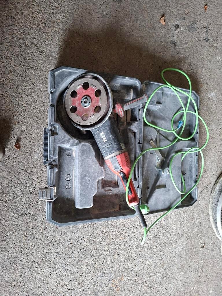 FLEX Haakse beton handslijpmachine in koffer, Ophalen of Verzenden, Gebruikt, 700 tot 1000 watt, Haakse handslijpmachine