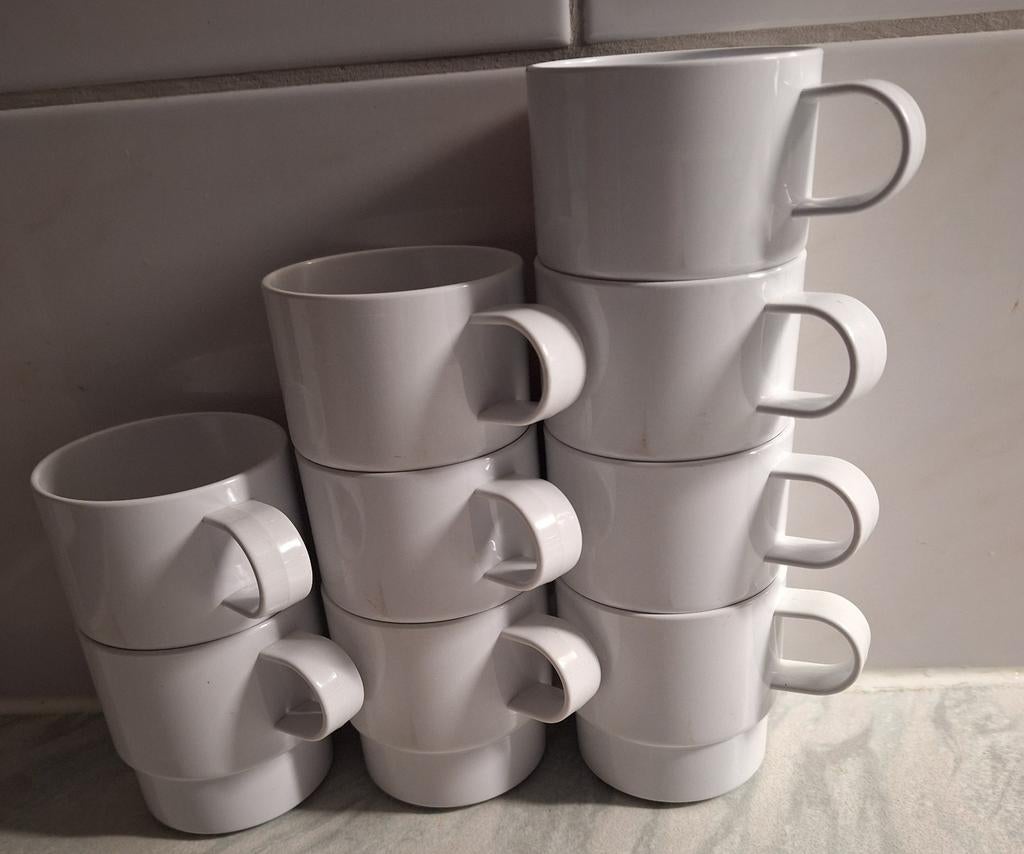 Mepal kopjes, 9 stuks, kamperen,  camping,, Caravans en Kamperen, Ophalen of Verzenden, Zo goed als nieuw