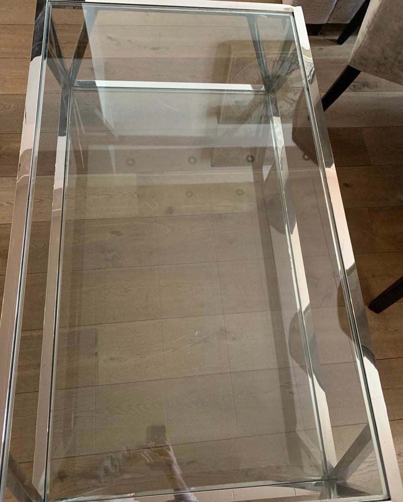 Richmond salontafel glas, Ophalen, Gebruikt, 100 tot 150 cm, 50 tot 100 cm