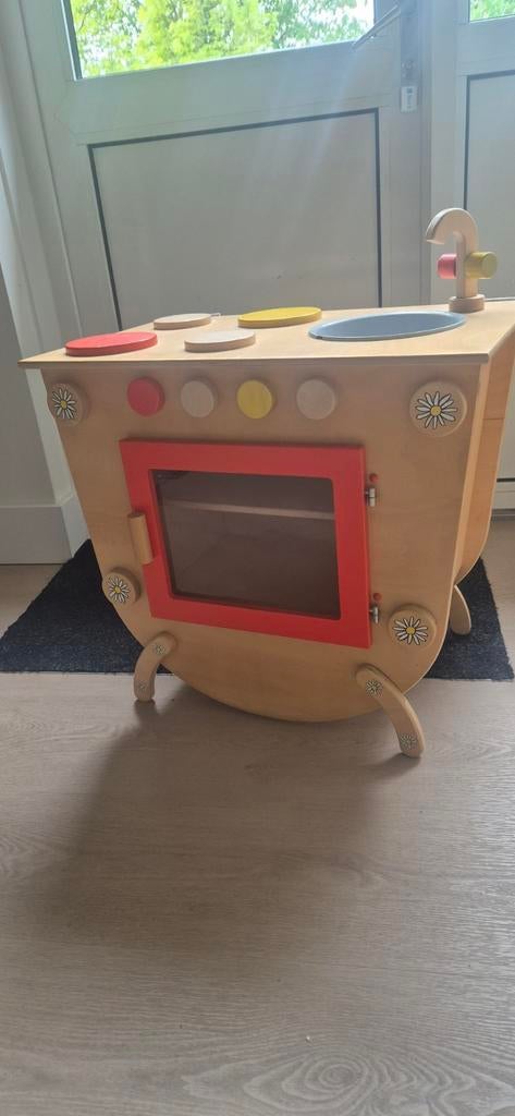 Unieke houten speelkeuken Jan Bibe Jan met spoelbak, Ophalen