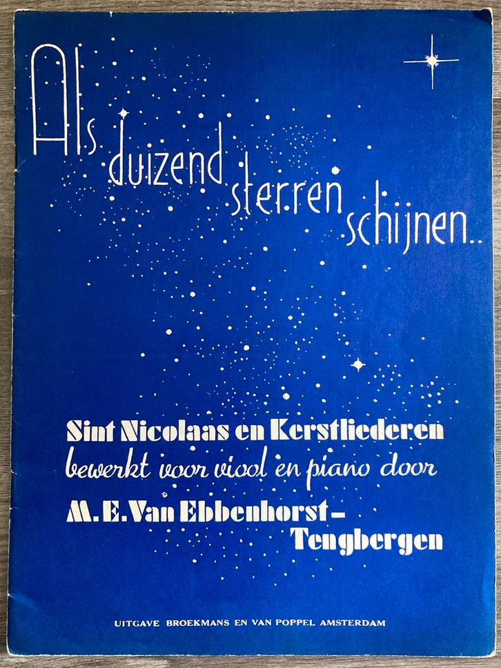 Als 1000 Sterren Schijnen - Sint & Kerstliederen Viool/Piano, Muziek en Instrumenten, Bladmuziek, Gebruikt, Ophalen of Verzenden