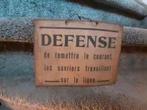 Frans waarschuwingsbord jaren 30,e karton, Ophalen of Verzenden, Zo goed als nieuw