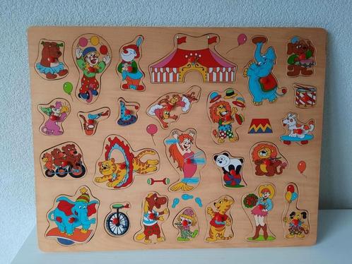Jumbo Extra Grote Houten Puzzel Circus thema, Kinderen en Baby's, Speelgoed | Kinderpuzzels, Gebruikt, 10 tot 50 stukjes, Van hout