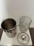 Aspergepan met mooie glazen deksel en inzetmand, Ophalen, Zo goed als nieuw, Overige materialen, Kookpan of Snelkookpan