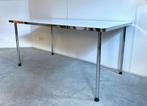 tafel GS686 Dutch Originals wit chromen poten 160 x 90 cm, Ophalen, -, -, Zo goed als nieuw