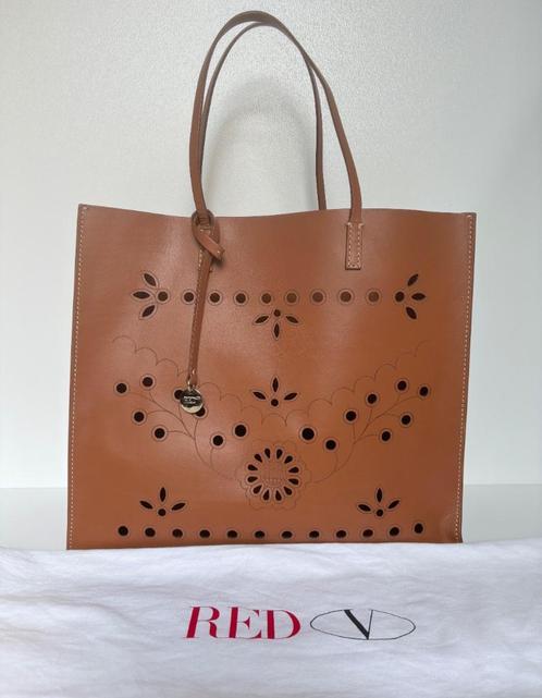 VALENTNO RED Bruin leer shopper schouder tas bag, Sieraden, Tassen en Uiterlijk, Tassen | Damestassen, Zo goed als nieuw, Shopper