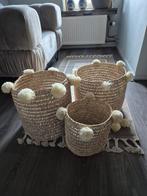 Manden beige - Morocco ibiza stijl, Huis en Inrichting, Ophalen, Rond, Riet