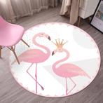 Rond Wit Flamingo Vloerkleed / Kleed Tapijt Mat Vloermat, Nieuw, Rond, Wit, Verzenden