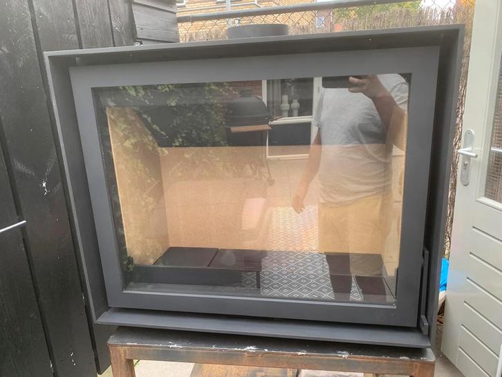 Barbas unilux 6-80 (inbouwkader), Huis en Inrichting, Kachels, Gebruikt, Inbouw, Houtkachel, Hout, Ophalen