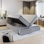 OP=OP Opberg Boxspring Brick met Lade 140 x 200 Antraciet, Verzenden, 140 cm, 200 cm, Grijs
