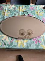 Antieke spiegel met zilveren frame, Ophalen, Ovaal, 50 tot 100 cm, Minder dan 100 cm