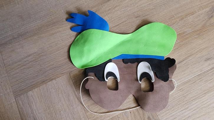 Pietenmasker van zacht kunststof, Diversen, Sinterklaas, Gebruikt, Ophalen of Verzenden