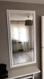 Grote witte spiegel, Huis en Inrichting, Woonaccessoires | Spiegels, Ophalen, Zo goed als nieuw, Rechthoekig, Minder dan 100 cm