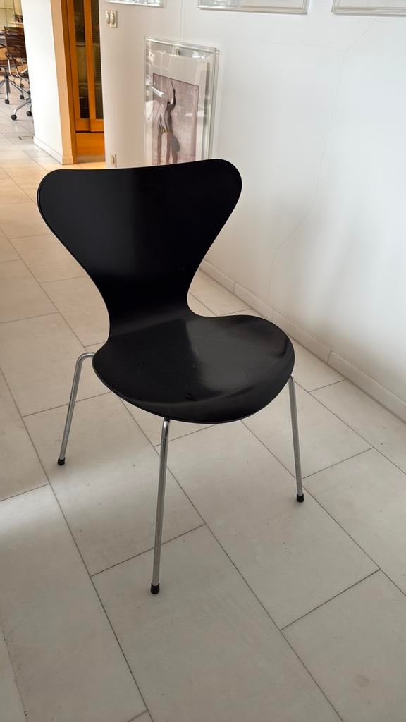 Stoelen fritz hansen eetkamerstoelen, Ophalen, Zo goed als nieuw, Zwart, Vijf, Zes of meer stoelen