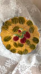 Vintage Aardewerk Bord met Fruit Motief, Antiek en Kunst, Ophalen of Verzenden
