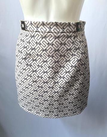 ELISABETTA FRANCHI Beige logos rok  Maat IT 42 - EU 36 beschikbaar voor biedingen