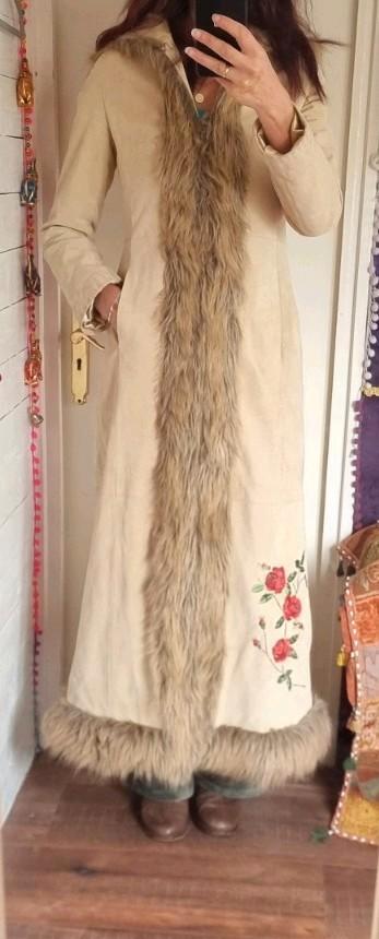 Vintage Afghaanse Penny Lane jas suède maxi jas capuchon  beschikbaar voor biedingen
