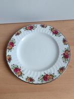 Engelse serveer gebaks schaal met bloemmotief 29cm, Antiek en Kunst, Antiek | Servies los, Ophalen of Verzenden
