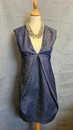 Stijlvolle COS Jurk met Draperie / Denim Look - Maat 38, Kleding | Dames, Jurken, Maat 38/40 (M), Zo goed als nieuw, Knielengte