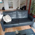 montell echt leren bank voor 2personen.antraciet, Ophalen, Gebruikt