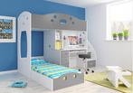 Coca hoogslaper/stapelbed - 90x200 - Wit/grijs, Huis en Inrichting, Slaapkamer | Stapelbedden en Hoogslapers
