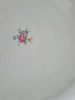 Vintage serveerschaal gebaksschaal met rozen decor, Ophalen of Verzenden