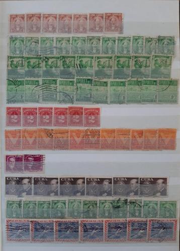 2 Kaarten Oude klassieke Postzegels Cuba Nr. 9 Gestempeld beschikbaar voor biedingen