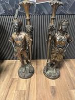 Bronzen kandelaar beeld paar, Ophalen of Verzenden, Gebruikt