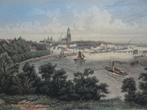 staalgravure Arnhem aan de Rijn met schepen Joh Poppel, 1858, Antiek en Kunst, Kunst | Etsen en Gravures, Verzenden