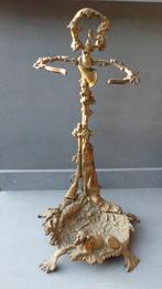 antieke paraplu standaard met jacht motief, art deco stijl, Ophalen of Verzenden