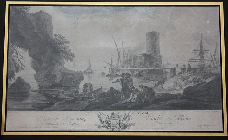 Franse gravure, Antiek en Kunst, Kunst | Etsen en Gravures, Ophalen