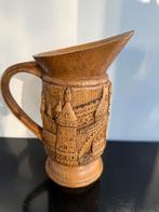 Houten kan met Ardennen motief, Antiek en Kunst, Kunst | Beelden en Houtsnijwerken, Ophalen of Verzenden