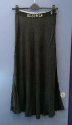 Elias RUmelis maxi rok donker grijs, iets wollig mt S 36421, ., Zo goed als nieuw, Elias RUmelis, Maat 36 (S)