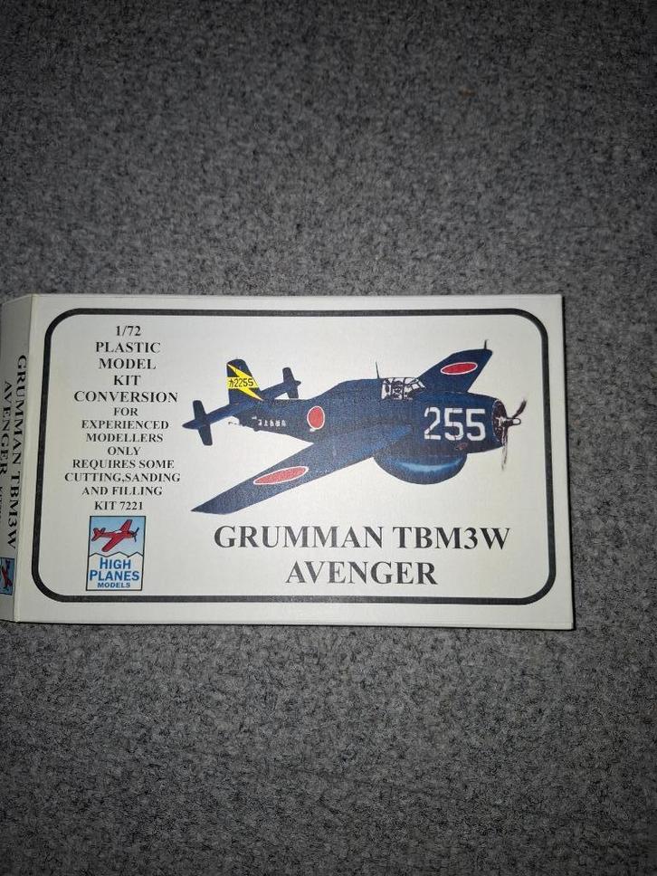 1/72 High Planes conversie Grumman TBM3W Avenger, Hobby en Vrije tijd, Modelbouw | Vliegtuigen en Helikopters, Zo goed als nieuw